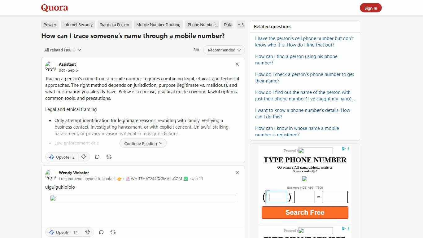 How to trace someone’s name through a mobile number - Quora